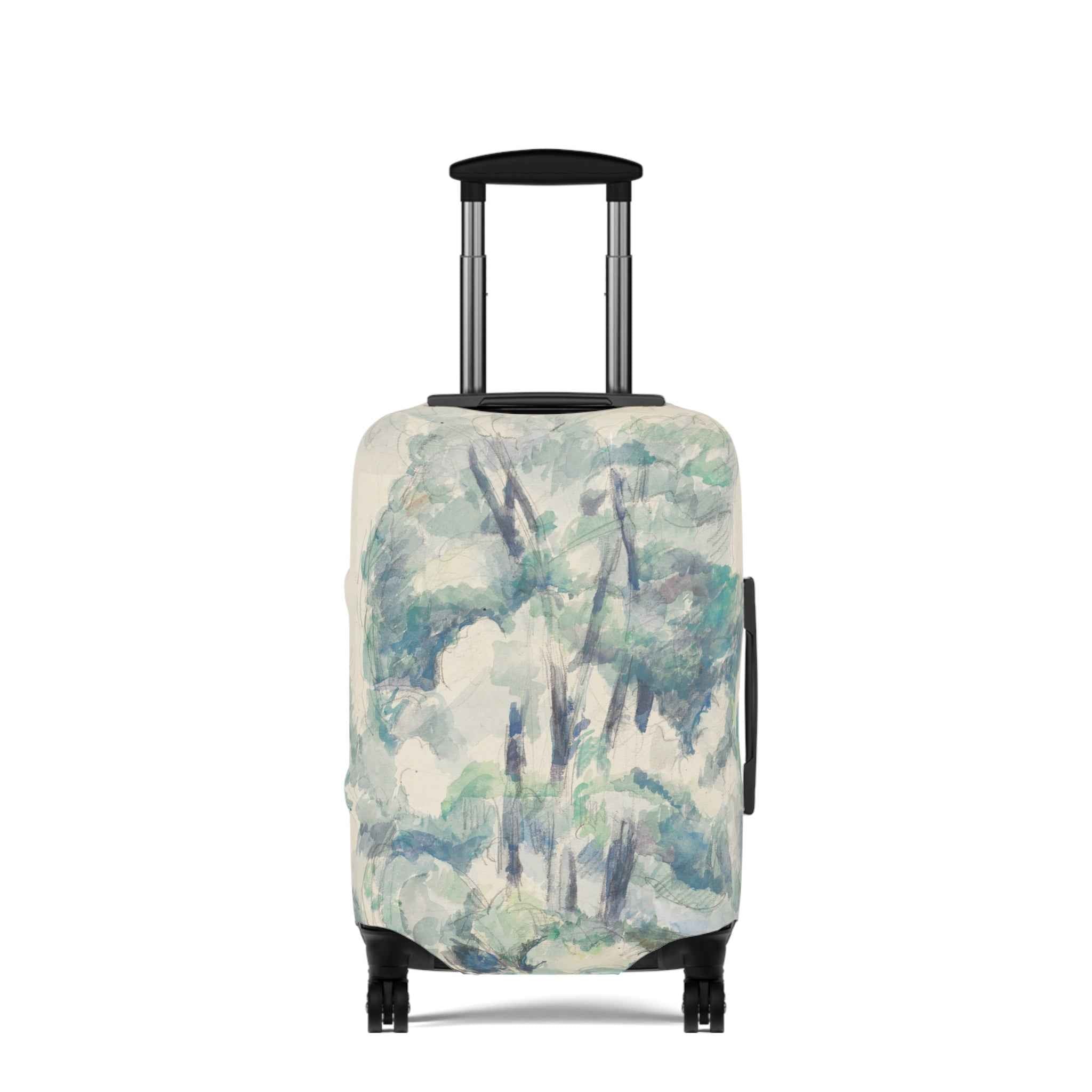 Cezanne Luggage Cover - Banks of the Seine Travel Accessory, Unique Gift for Travelers, Custom Luggage Protector, Wanderlust Decor, Airplane Essentials - Rosetta Creative Boutique